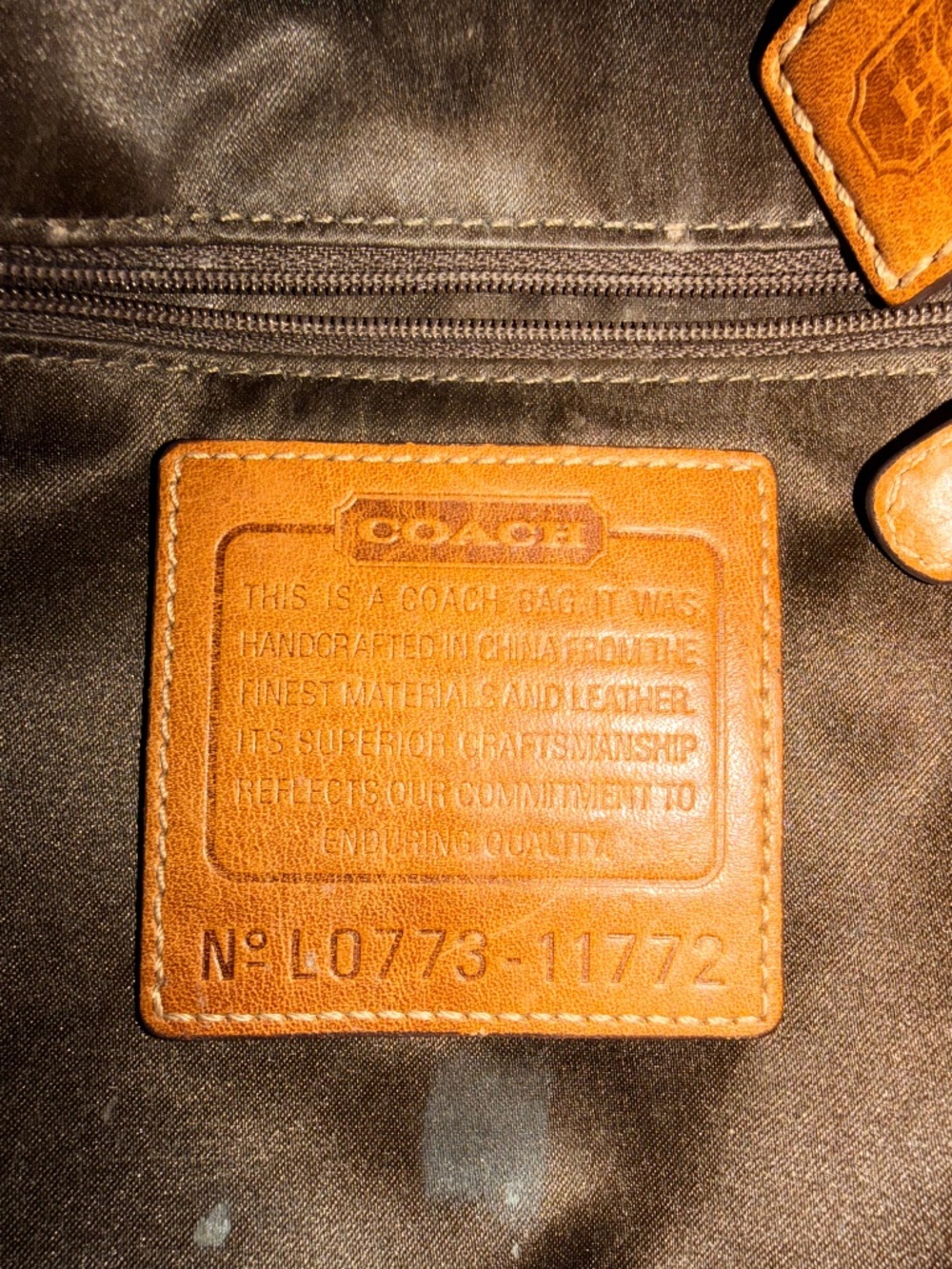 Vintage Coach Legacy Bleeker SOHO Monogram Shoulder Bag British Tan - Picture 5 of 5